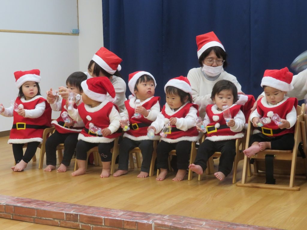 クリスマス発表会 福山市認可小規模保育所 0歳1歳2歳対象 結絆福祉会グループ保育所